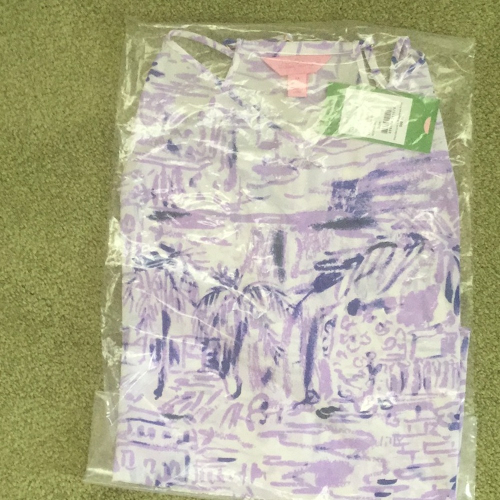 Lilly Pulitzer silk dusk tank top